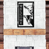 Goat Farm Welcome Metal Sign ~ Metal Porch Sign | Metal Gate Sign | Farm Entrance Sign | Metal Farmhouse