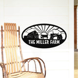 Cow Monogram Farm Welcome Sign ~ Metal Porch Sign | Metal Gate Sign | Farm Entrance Sign | Metal Farmhouse