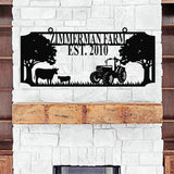 Monogram Farm Welcome Sign ~ Metal Porch Sign | Metal Gate Sign | Farm Entrance Sign | Metal Farmhouse