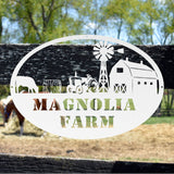 Farm Monogram Sign ~ Metal Porch Sign | Metal Gate Sign | Farm Entrance Sign | Metal Farmhouse