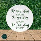 Date List Sign ~ Outdoor Metal Sign, Door Hanger Sign, Last Name Sign, Wedding Gift, Personalized Metal Sign, Gift For Couple, Porch Sign