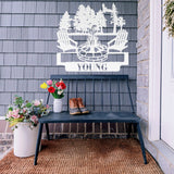 Bonfire Family Name Sign ~ Metal Porch Sign - Outdoor Sign - Front Door Sign - Metal Lake Sign - Lake House