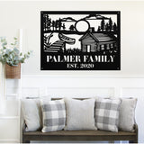 Lake House Family Name Sign ~ Metal Porch Sign - Outdoor Sign - Front Door Sign - Metal Lake Sign - Lake House