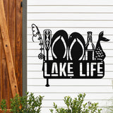 Lake Life Sign ~ Metal Porch Sign - Outdoor Sign - Front Door Sign - Metal Lake Sign - Lake House