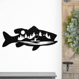 Lake Fishing Sign ~ Metal Porch Sign - Outdoor Sign - Front Door Sign - Metal Mountain Sign - Fishing Sign
