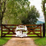 Camper Couple Name Sign ~ Metal Porch Sign | Outdoor Sign | Front Door Sign | Metal Camper Sign | Camping Sign