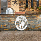 Father & Child Fishing Sign ~ Metal Porch Sign | Outdoor Sign | Front Door Sign | Metal Hunting Sign | Cabin Sign