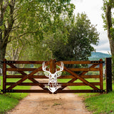 Deer Head Last Name Sign ~ Metal Porch Sign | Outdoor Sign | Front Door Sign | Metal Hunting Sign | Cabin Sign