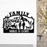 Hunting Family Last Name Sign ~ Metal Porch Sign | Outdoor Sign | Front Door Sign | Metal Hunting Sign | Cabin Sign