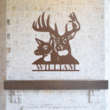 Buck & Doe Name Sign ~ Metal Porch Sign | Outdoor Sign | Front Door Sign | Metal Hunting Sign | Cabin Sign