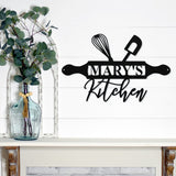 Custom Kitchen ~ Outdoor Metal Sign, Metal Sign, Wedding Gift, Personalized Metal Sign, Gift For Couple, Metal Wall Art, Word Wall Art