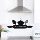 Custom Gigi's Kitchen ~ Outdoor Metal Sign, Metal Sign, Wedding Gift, Personalized Metal Sign, Gift For Couple, Metal Wall Art