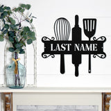 Custom Kitchen Sign ~ Outdoor Metal Sign, Metal Sign, Wedding Gift, Personalized Metal Sign, Gift For Couple, Metal Wall Art, Word Wall Art