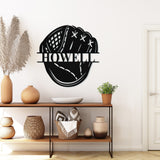 Baseball Glove Custom Sign ~ Metal Porch Sign - Outdoor Sign - Personalized Metal Sign - Baseball Home Sign