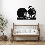 Football Custom Sign ~ Metal Porch Sign - Outdoor Sign - Personalized Metal Sign - Baseball Home Sign
