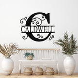 Last Name Monogram Sign ~ Outdoor Metal Sign, Door Hanger Sign, Metal Monogram Sign, Last Name Sign, Wedding Gift, Housewarming Gift