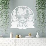 Lake Last Name Metal Sign ~ Metal Porch Sign, Metal Tree Sign, Front Door Metal Sign, Patio Metal Sign, Metal Décor, Metal Art