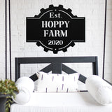 Farm Metal Name Sign ~ Metal Porch Sign, Metal Tree Sign, Front Door Metal Sign, Patio Metal Sign, Metal Décor, Metal Art