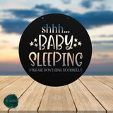 Shhh... Baby Is Sleeping Do Not Knock ~ Outdoor Metal Sign, Unwelcome Sign, No Soliciting Sign, Not Welcome Sign, Funny Porch Sign, Metal