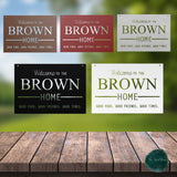 Welcome Good Food Good Friends Good Times Custom Sign ~ Outdoor Metal Sign, Door Hanger Sign, Last Name Sign, Personalized Metal Sign