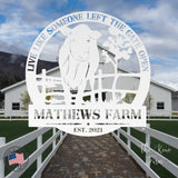 Live Like Someone Left The Gate Open ~ Metal Porch Sign | Metal Gate Sign | Farm Entrance Sign | Metal Farmhouse | Cow Sign | Highland Cow