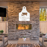 Last Name Personalized Cow Tag Sign ~ Metal Porch Sign | Metal Gate Sign | Farm Entrance Sign | Metal Farmhouse | Cow Sign | Highland Cow