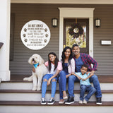 Do Not Knock Dog Will Bark Metal Sign ~ Outdoor Metal Sign, Custom Metal Sign, Metal Door Hanger, Personalized Metal Sign, Housewarming Gift