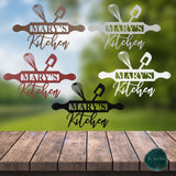 Custom Kitchen ~ Outdoor Metal Sign, Metal Sign, Wedding Gift, Personalized Metal Sign, Gift For Couple, Metal Wall Art, Word Wall Art