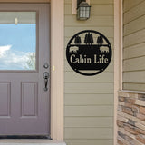 Cabin Life Sign ~ Metal Porch Sign | Outdoor Sign | Front Door Sign | Metal Hunting Sign | Cabin Sign