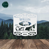 Wildlife House Number Sign ~ Metal Porch Sign | Outdoor Sign | Front Door Sign | Metal Hunting Sign | Cabin Sign