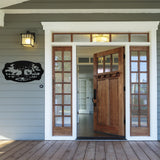 Hunting Woodland Scene Sign ~ Metal Porch Sign | Outdoor Sign | Front Door Sign | Metal Hunting Sign | Cabin Sign