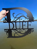 Custom Metal Signs | Monogram Wall Decor | Metal Wall Art | Last Name Sign | Family Name Sign | Personalized Wedding Gift | Custom Metal Art