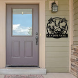 Personalized Baby Cow Farm Sign ~ Metal Porch Sign | Metal Gate Sign | Farm Entrance Sign | Metal Farmhouse | Cow Farm Sign