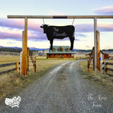 Last Name Personalized Cow Sign ~ Metal Porch Sign | Metal Gate Sign | Farm Entrance Sign | Metal Farmhouse | Cow Sign | Highland Cow