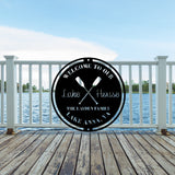 Lake House Welcome Sign, Steel Sign, Lake House Sign, Personalized Metal Lake Sign, Family Lake House Signs, Lake House Sign, Metal Sign