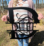 Custom Metal Signs | Monogram Wall Decor | Metal Wall Art | Last Name Sign | Family Name Sign | Personalized Wedding Gift | Custom Metal Art