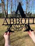 Custom Metal Signs | Monogram Wall Decor | Metal Wall Art | Last Name Sign | Family Name Sign | Personalized Wedding Gift | Custom Metal Art