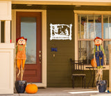 Spooky Witch Welcome Sign ~ Metal Porch Sign, Fall Door Hanger, Fall Metal Sign, Metal Fall Sign, Fall Sign, Porch Sign, Custom Autumn Sign