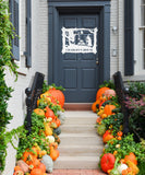 Spooky Witch Welcome Sign ~ Metal Porch Sign, Fall Door Hanger, Fall Metal Sign, Metal Fall Sign, Fall Sign, Porch Sign, Custom Autumn Sign