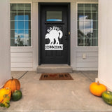Happy Halloween Cat Welcome Sign, Metal Porch Sign, Fall Door Hanger, Fall Metal Sign, Metal Fall Sign, Fall Sign, Porch Sign, Custom Autumn