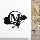 Witch Last Name Monogram, Metal Porch Sign, Fall Door Hanger, Fall Metal Sign, Metal Fall Sign, Fall Sign, Porch Sign, Custom Autumn Sign