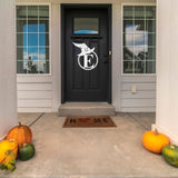 Witch's Hat Monogram, Metal Porch Sign, Fall Door Hanger, Fall Metal Sign, Metal Fall Sign, Fall Sign, Porch Sign, Custom Halloween Sign