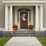 Spooky Moon Sign, Metal Porch Sign, Fall Door Hanger, Fall Metal Sign, Metal Fall Sign, Fall Sign, Porch Sign, Custom Halloween Sign