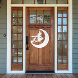Flying Witch Sign, Metal Porch Sign, Fall Door Hanger, Fall Metal Sign, Metal Fall Sign, Fall Sign, Porch Sign, Custom Halloween Sign