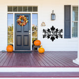 Fall Leaf Last Name Sign, Metal Porch Sign, Fall Door Hanger, Fall Metal Sign, Metal Fall Sign, Fall Sign, Porch Sign, Custom Fall Sign