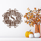 Jack-O-Lantern Monogram Sign, Metal Porch Sign, Fall Door Hanger, Fall Metal Sign, Metal Fall Sign, Fall Sign, Porch Sign, Custom Fall Sign