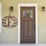 Pumpkin Chevron Monogram Sign, Metal Porch Sign, Fall Door Hanger, Fall Metal Sign, Metal Fall Sign, Fall Sign, Porch Sign, Custom Fall Sign