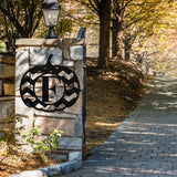 Pumpkin Chevron Monogram Sign, Metal Porch Sign, Fall Door Hanger, Fall Metal Sign, Metal Fall Sign, Fall Sign, Porch Sign, Custom Fall Sign