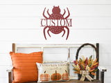 Spooky Spider Monogram Sign, Metal Porch Sign, Fall Door Hanger, Fall Metal Sign, Metal Fall Sign, Fall Sign, Porch Sign, Halloween Sign