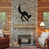Spooky Cat Monogram Sign, Metal Porch Sign, Fall Door Hanger, Fall Metal Sign, Metal Fall Sign, Fall Sign, Porch Sign, Halloween Sign